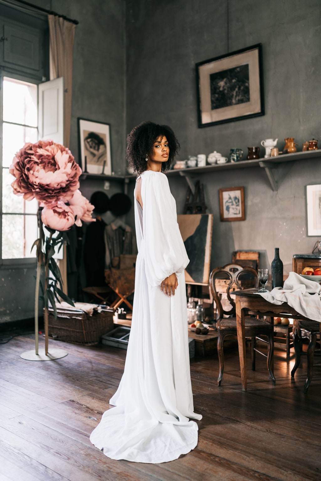 Robe de mariée Rembo Styling-Shoot éditorial avec le magasine ALBE